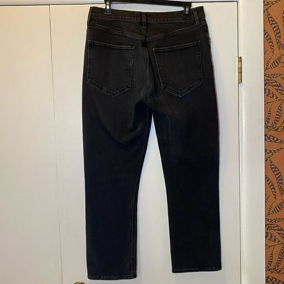 AGOLDE Riley High Rise Straight Crop Jeans Women’s 30 Faded Black A056B 1084 - Picture 2 of 8